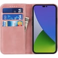 thumbnail image 3 of for iPhone 14 Pro Case,iPhone 14 Pro Wallet Folio Phone Case with Card Holder 6.1 Inch,Premium PU Leather Magnetic Full Protection Shockproof Phone Case for Women & Men 5G 2022 -Rose Gold, 3 of 13