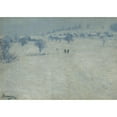 thumbnail image 2 of Vasily Vereshchagin 24x18 Gold Ornate Framed and Double Matted Museum Art Print Titled - Winter Landscape (1890), 2 of 4