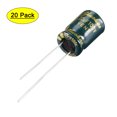 thumbnail image 1 of Uxcell 8x12mm 22uF 100V Bajo ESR Condensadores Electrolíticos de Aluminio Radiales Paquete de 20, 1 of 5