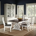 thumbnail image 5 of Orso Dining Table, White and Brown 78-96 Inch Extendable Mahogany Wood, 5 of 6