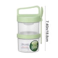 thumbnail image 3 of Plastic Portable Breakfast Cup with Spoon | Cereal Yogurt Milk Container | Two Tier Leakproof Food Storage for Dry and Wet Separation | Lunch Salad Soup Cup for Work School Picnic, 3 of 6