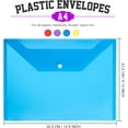 thumbnail image 2 of 4 Pack Plastic Envelopes with Snap Closure,US Letter A4 Size Plastic File Folders for Documents, Clear Envelopes Pouches Folders for School Work Office Organization, Filing Envelopes, 2 of 7