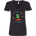 thumbnail image 3 of Inktastic Alien Women's V-Neck T-Shirt, 3 of 5