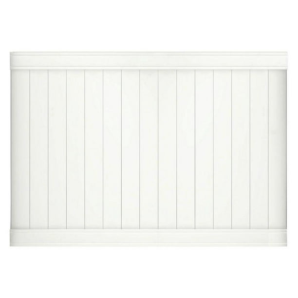 Pro Series 5 Ft X 8 Ft Lakewood White Vinyl Privacy Fence Panel Walmart Com Walmart Com