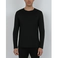 thumbnail image 2 of INNERSY Men's Lightweight Thermal Underwear Tops Long Johns Baselayer Shirt 2-Pack(Large,2 Black), 2 of 7