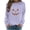 Purple, variant on Staron Women Halloween Sweatshirt Rhinestone Sequin Round Neck Long Sleeve Graphic Casual Loose Party Pullover Top, Army Green M