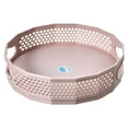 thumbnail image 1 of kurtrusly 1/2/3/5 Anti-Skid Turntable Spice Rack Bathroom Storage Tray Organizer Container Pink L 1 Pc, 1 of 6