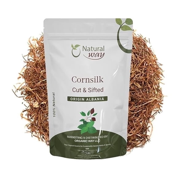 Natural Way Cornsilk Cut & Sifted (Stigma maydis) - Pure, Vegan, Non-GMO & Gluten Free | Resealable Bag | 100% Raw from Albania (1/4LBS / 4Oz.)