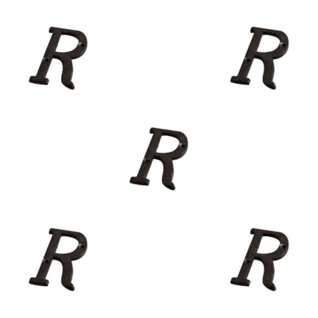 Wweixi Wide Application Metal Letters House Numbers And Stylish Choice B17--R 5Set