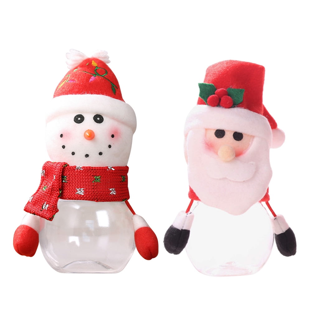 2Pcs Christmas Candy Jars Children Gift Boxes Christmas Themed Storage