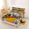 thumbnail image 2 of Erosebridal Boys Gamer Queen Sheet Sets, Video Game Controller Bed Set, Orange, 1 Flat Sheet, 1 Fitted Sheet and 2 Pillowcases, 2 of 5