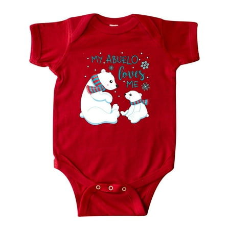 

Inktastic My Abuelo Loves Me- cute polar bears Gift Baby Boy or Baby Girl Bodysuit
