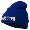 thumbnail image 2 of Producer Embroidered Long Beanie - Royal OSFM, 2 of 5
