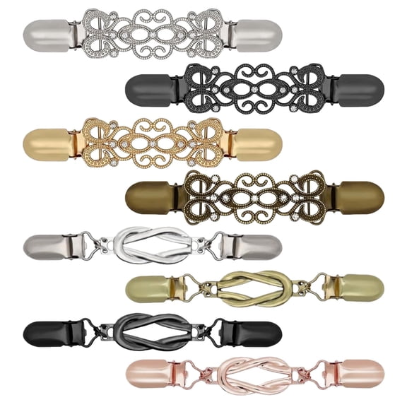 KTUYPOER 8 Pcs Vintage Cinch Clips, Dress Waist Tightener Clips for Women Clothing Adjustment