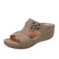thumbnail image 2 of Sandalias informales para mujer, zapatillas de plataforma a la moda, antideslizantes, para exteriores, en el lugar de trabajo, en la playa, 2 of 8
