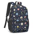 thumbnail image 2 of Pioneer Flower Floral Print Pattern 17" School Backpacks for Teens,Waterproof Oxford Fabric,S-Shape Padded Straps for School,Travel,Hiking,Camping, 2 of 5