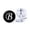 B, variant on AYYUFE 6 Pairs Men Cufflinks Letter Pattern Electroplating Craftsmanship Item Decorate Alloy Men A-Z Single Alphabet Cufflinks Custom Accessory,M