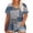 Blue, variant on Resivox Plus Size Womens Tops 4x-5x Color Block Womens Tops Crew Neck Plus Size Top 2x Short Sleeve Button ups Dressy Casual Blouses Plus Size Womens Clothes Red 4XL