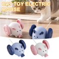 thumbnail image 2 of Electric Toy Mouse Rechargeable Motion Activated 2.56x2.48x1.57 Inch Blue Pink, Interactive Automatic Cat Toy Obstacle Avoidance Self Righting Quiet Wheels for Indoor Cats Kittens Night Play, 2 of 10