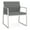Asteroid, variant on Gansett Reception Waiting Oversize Guest Chair / Silver Steel / Navy Blue