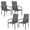 Graphite, variant on Vicllax Outdoor Patio Dining Chairs Stackable High Back Metal Frame with Textilene, Set of 2, Gray