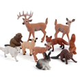 thumbnail image 3 of 10 figuras de animales del bosque, figuras de criaturas del bosque, miniatura (castor+zorro rojo+oveja+conejo+ardilla+zorro ártico+ciervo), 3 of 5