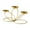 Gold, variant on Gold Gold Three Arm Metal Candlestick Holder Table Centerpiece For Wedding Party And Holiday Dining Decor 8.27X4.7X4.13 Inch