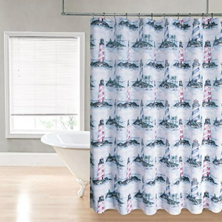 UPC 678298216016 product image for Regal Home Collections Lighthouse Printed Fabric Shower Curtain, 70 by 72-Inch,  | upcitemdb.com