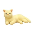 thumbnail image 2 of Muñecos de gato de peluche, animales realistas, adornos de juguete, almohadas de gato encantadoras, almohada suave para oficina, dormitorio, regalos , Amarillo beis CUTICAT juguetes de peluche para gatos, 2 of 8
