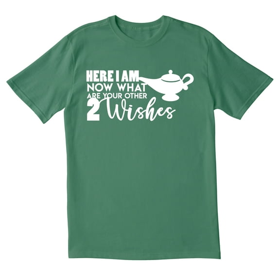 TotallyTorn Here I Am Now What Are Your Other 2 Wishes Novelty Sarcastic Funny Mens Graphic T Shirts