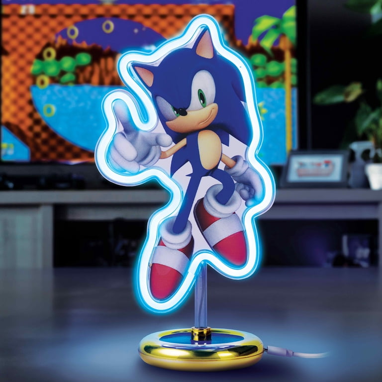Sega Sonic The Hedgehog Neon Desk Lamp Novelty Light - Walmart.com