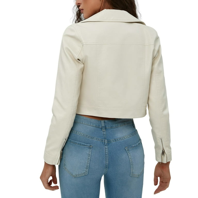 HBFAGFB Womens Fall Fashion 2023 Short Zip up Motorcycle
