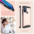 thumbnail image 4 of Funda TUDIA Moto G Play 2023 de doble capa a prueba de golpes, color oro rosa, 4 of 7