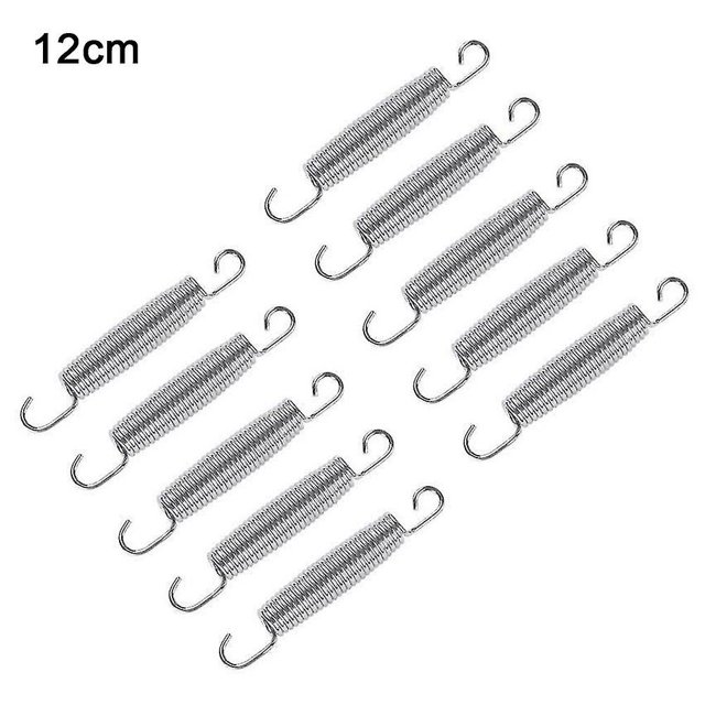 Qinhai - Juego de 10 ganchos de estiramiento para trampolín, resortes para cama de salto, 9, 12, 13,5, 14,7 y 16,5 cm