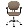 thumbnail image 5 of Flash Furniture Beverly Mid-Back Coffee Brown Mesh Padded Swivel Task Office Chair with Chrome Base and Arms, 5 of 5