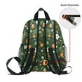 thumbnail image 5 of FORMRS School Backpack with Front Zippered Pocket 12" Student Travel Daypack, Green Flowers Pattern, 5 of 6