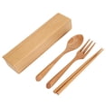 thumbnail image 1 of Wooden Tableware, Wooden Spoon, Portable Lightweight Resource-Saving Environmentally Friendly For Office Workers, Students Camping, Picnics, Traveling, 1 of 8