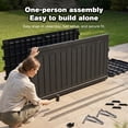thumbnail image 4 of UIOWIO 320 Gallon Large Outdoor Storage Deck Box,Resin Waterproof UV Resistant Storage Box with Hundles,Outside Lockable Deck Box for Patio Furniture Pool and Sports Equipment,Black, 4 of 9
