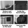 thumbnail image 5 of Dkelincs 8 Gallo/ 30L Step Trash Can with Lid, Stainless Steel Garbage Can Kitchen Trash Can with Foot Pedal & Liner, Silver, 5 of 7