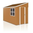 thumbnail image 3 of 8x4 FT Heavy-Duty Metal Storage Shed with Double Doors, Windows & Ventilation - Weatherproof Outdoor Garden Shed for Backyard, Lawn and Tool Organization, 3 of 6