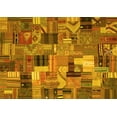 thumbnail image 1 of Ahgly Company Indoor Rectangle Patchwork Yellow Transitional Area Rugs, 4' x 6', 1 of 4
