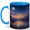 Blue, variant on Moonlit Mountain Lake 11oz Ceramic Mug, Night Sky Nature Coffee Cup
