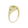 thumbnail image 2 of 10k Yellow Gold Vintage Style Genuine Peridot and Diamond Ring, 2 of 5