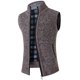 thumbnail image 4 of Cárdigan holgado con cuello alto para hombre, chaleco tipo suéter, chaqueta informal gruesa y cálida con forro polar para hombre, 4 of 5