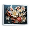 thumbnail image 2 of Designart "Asian Art Eternal flowers I" Asian Floater Framed Wall Art Print, 2 of 7
