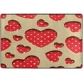 thumbnail image 4 of Dreamtimes Red Polka Dot Hearts Non-Slip Area Rug 36"x24", Sweet Valentines Day Floor Carpet Comfort Floor Mats Decor for Indoor Front Porch,Living Room, Bedroom,Kitchen, 4 of 5