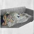 thumbnail image 6 of Saying Soft Flannel Fleece Throw Blanket, Colorful Lettering of Countries in Continent with Animals Art Print, Cozy Plush for Indoor and Outdoor Use, 50" x 70", Multicolor, by Ambesonne, 6 of 6