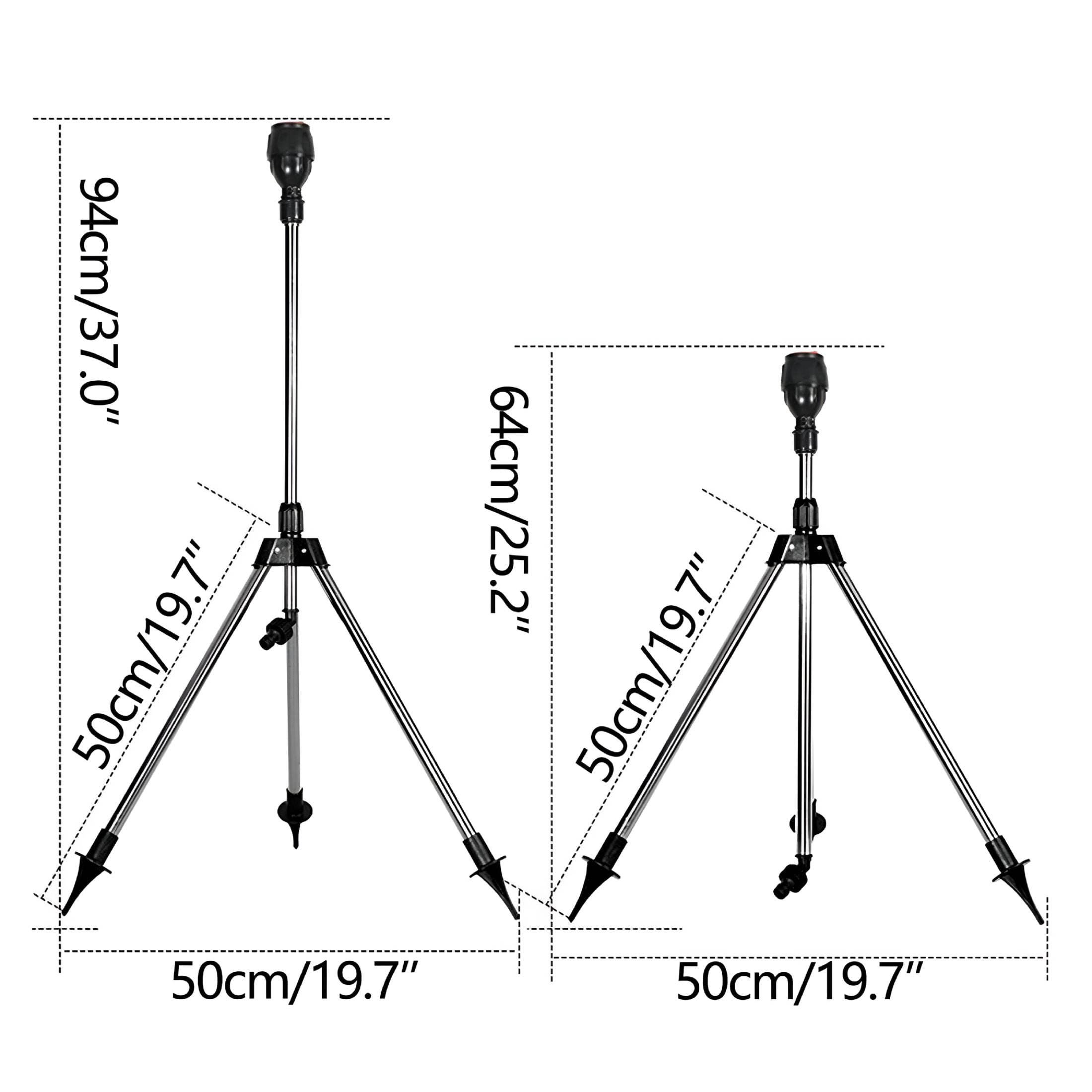 HIBIBUD 2026 New Rotating Tripod Sprinkler,360 Degree Automatic Rotating Irrigation Stand Tripod Water with Large Area Coverage,Watering Sprinklers for Lawn Yard Garden