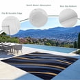thumbnail image 5 of 5' x 8' Outdoor Rug, Navy Blue Golden Marble Outdoor Washable Rug Large Floor Carpet, Modern Abstract Marble Flow Non Shedding Area Rug for Outside, Patio, RV, Porch, Deck, Balcony, Camping, 5 of 9