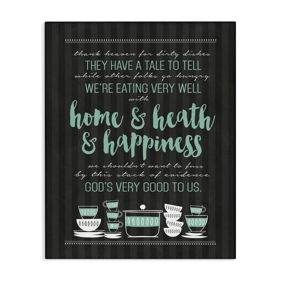 God's Good To Us Kitchen Canvas Wall Art, design by Lettered and Lined